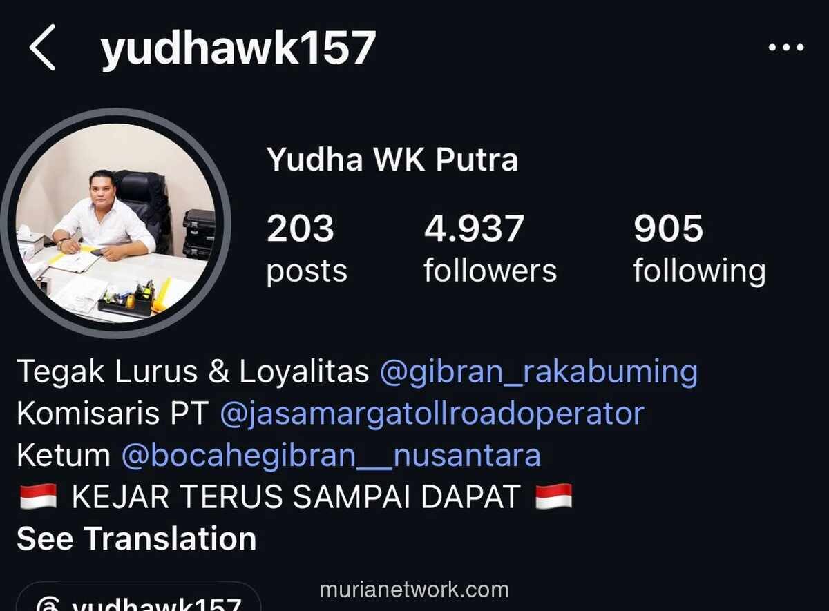 Yudha W.K. Putra, Relawan Gibran, Resmi Jadi Komisaris Anak Usaha Jasa Marga