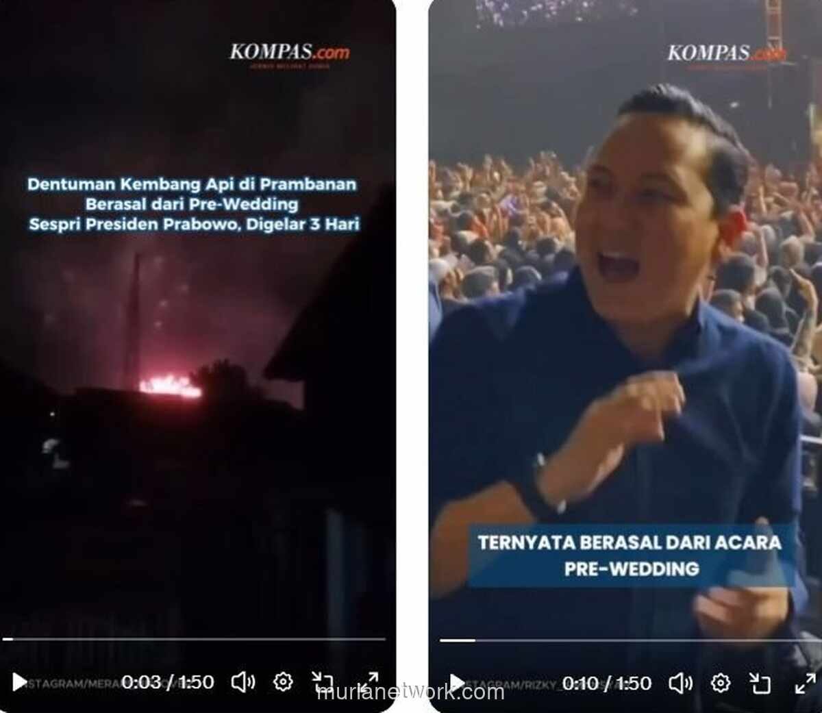 Dentuman di Candi Prambanan Bukan Ledakan, Melainkan Kembang Api Acara Pra-Nikah Sespri Prabowo