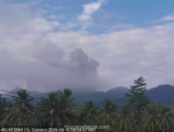 Gunung Dukono di Halmahera Utara Erupsi, Kolom Abu Vulkanik Capai 1.300 Meter