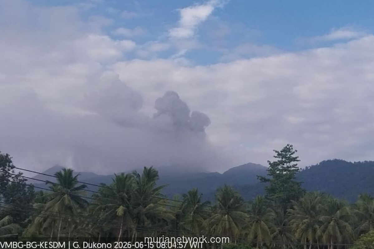 Gunung Dukono di Halmahera Utara Erupsi, Kolom Abu Vulkanik Capai 1.300 Meter