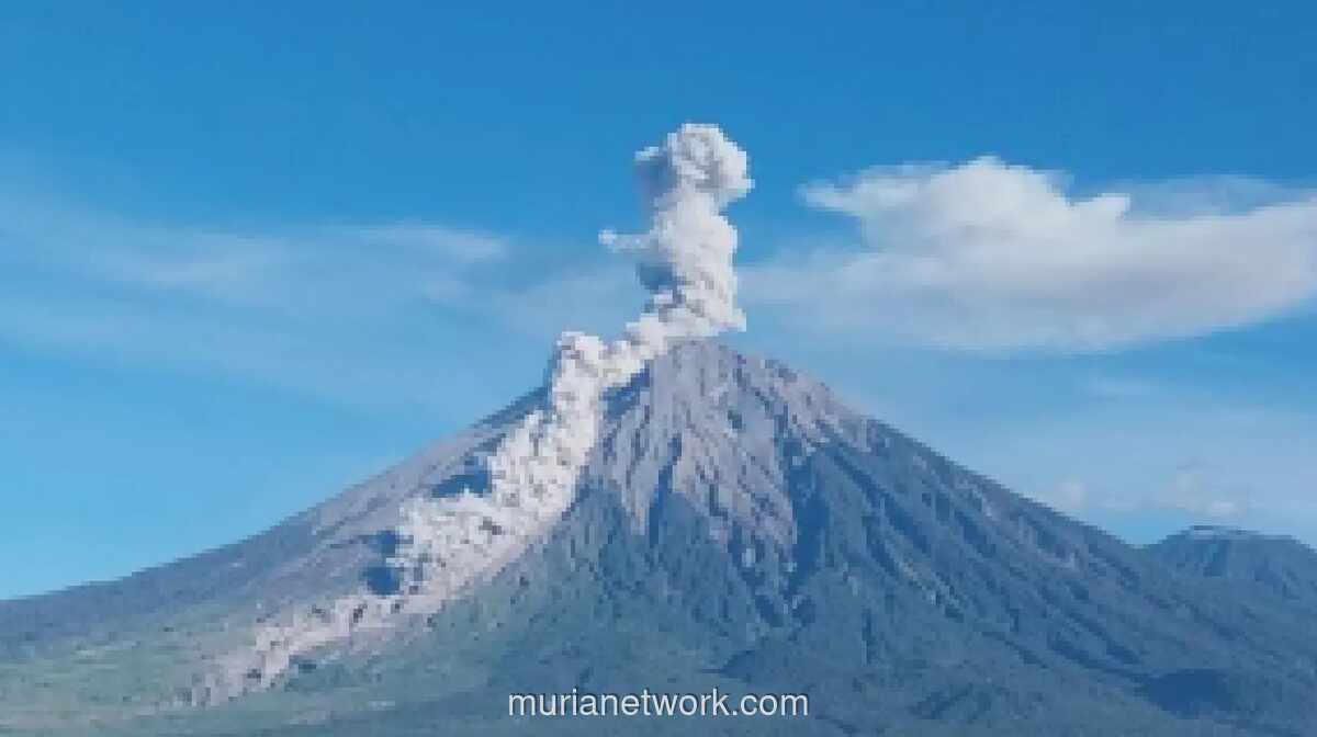 Gunung Semeru Erupsi Dua Kali, Abu Vulkanik Membumbung 1.000 Meter