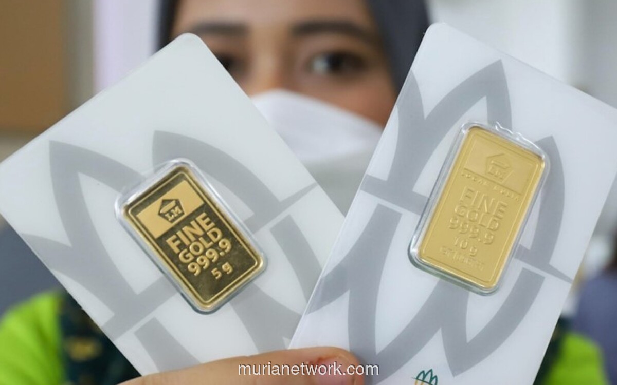 Harga Emas Antam Kembali Turun, Buyback Terkoreksi Rp40.000 per Gram