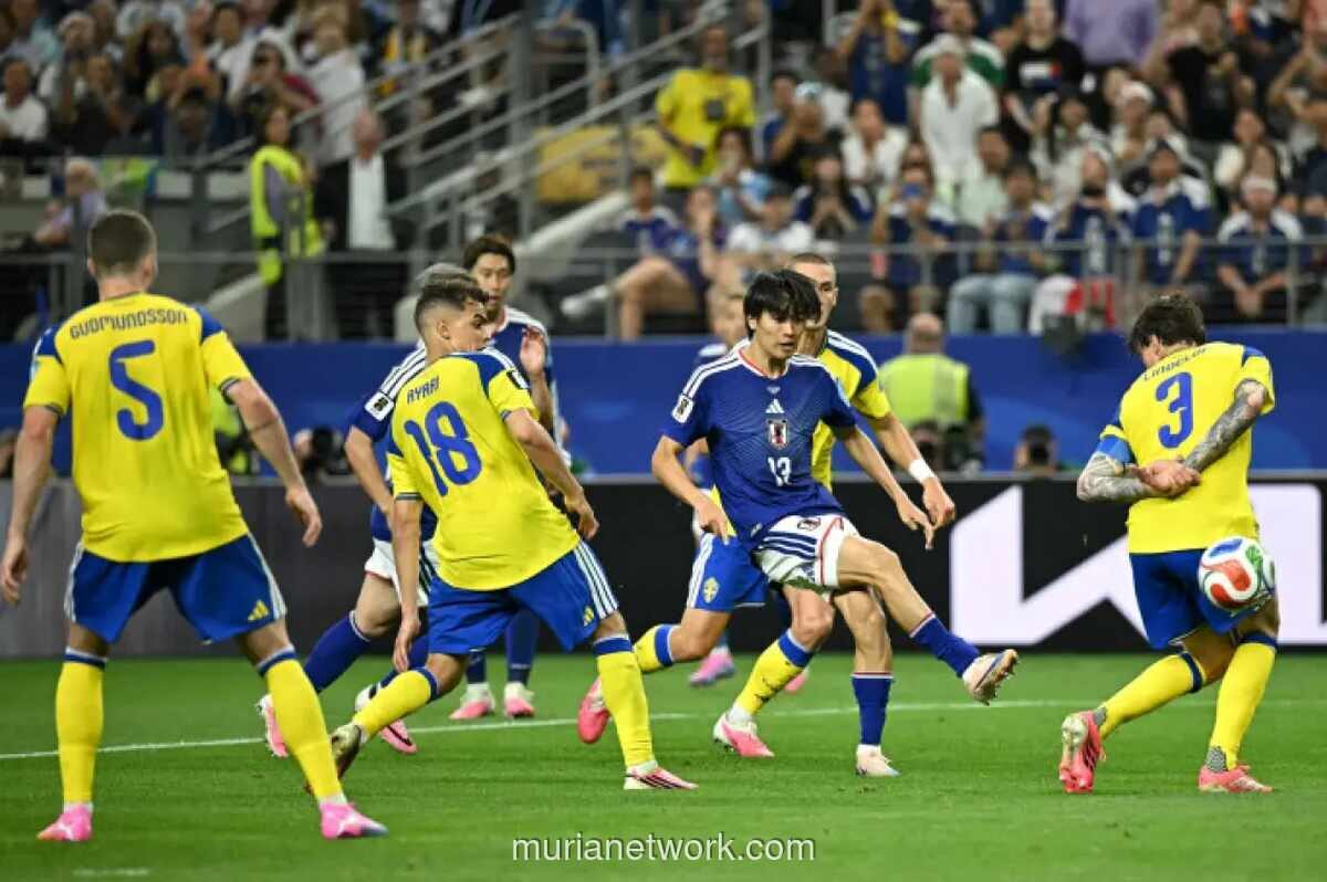 Jepang dan Swedia Masih Imbang 0-0 di Babak Pertama, Peluang Samurai Biru ke 32 Besar Masih Menggantung