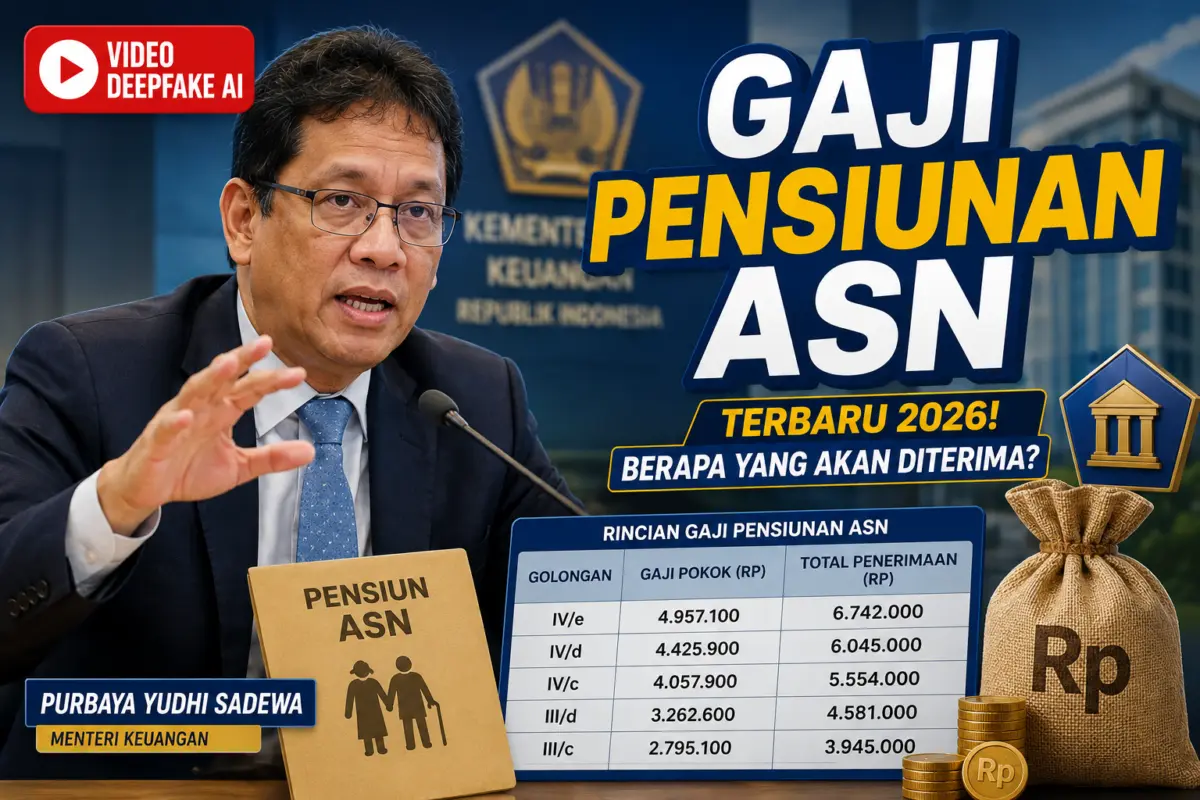 Taspen Tegaskan Tak Ada Kenaikan Gaji Pensiunan ASN 2026, Video Menkeu Soal Naik 12% Dipastikan Hoaks AI