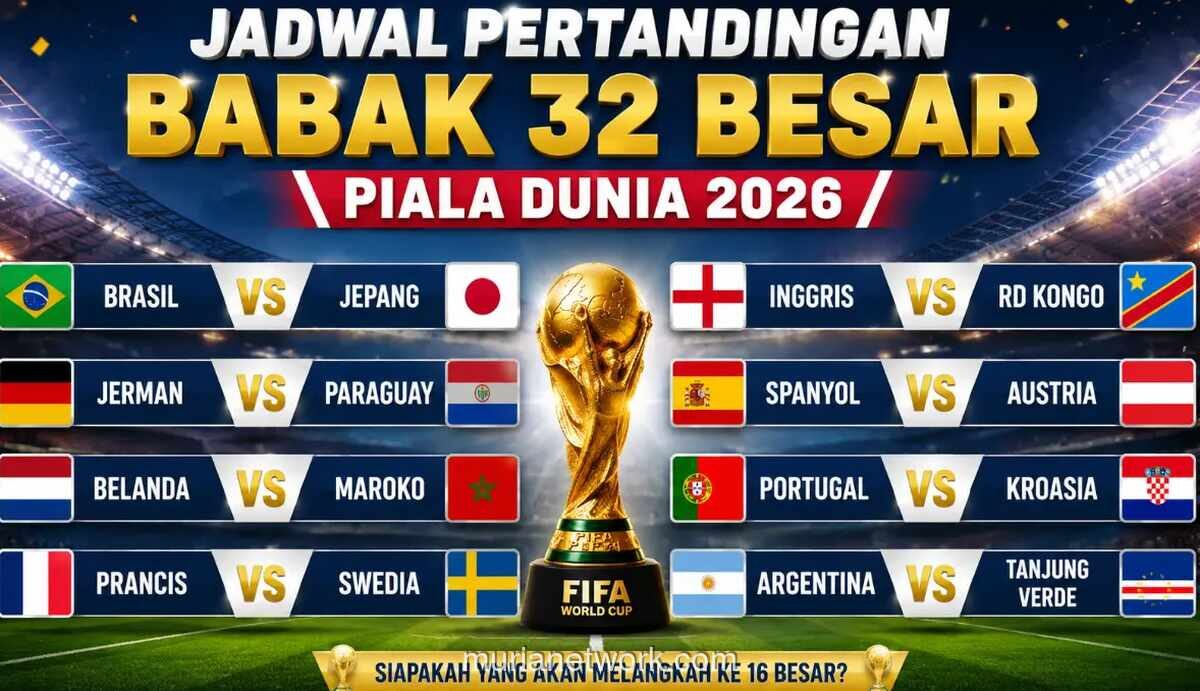 Babak 32 Besar Piala Dunia 2026 Siap Digelar, Brasil vs Jepang hingga Argentina vs Tanjung Verde Tersaji
