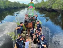 Polisi Riau Tanam Mangrove di Pulau Terluar Cegah Abrasi Jelang Hari Bhayangkara