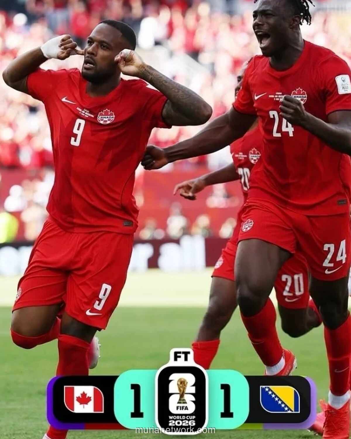 Kanada Raih Poin Perdana di Piala Dunia Usai Imbang 1-1 Lawan Bosnia