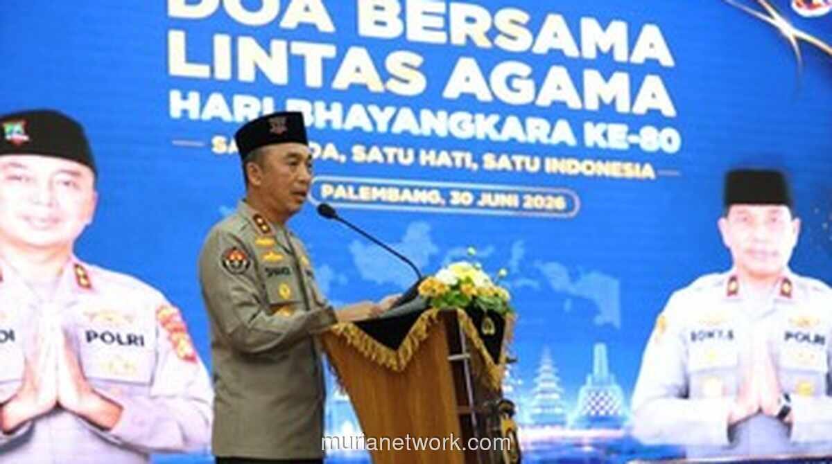 Kapolda Sumsel Pimpin Doa Bersama Lintas Agama Jelang Hari Bhayangkara ke-80