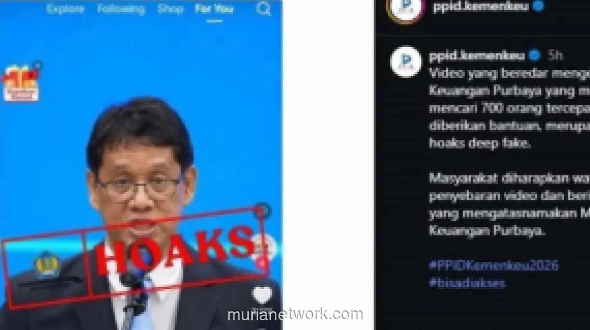 Kemenkeu Peringatkan Video Deepfake Menteri Keuangan soal Bantuan 700 Orang Tercepat