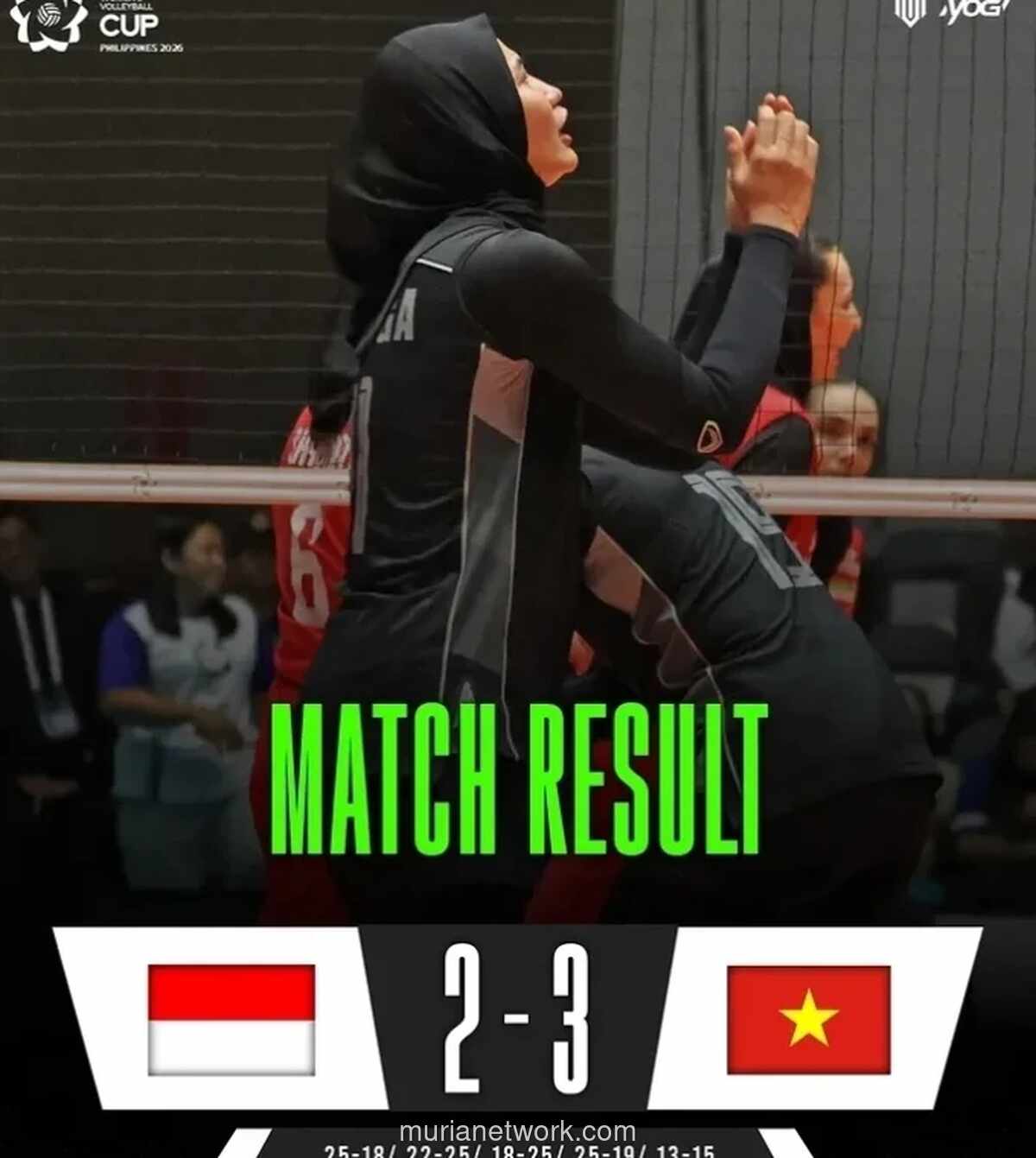 Timnas Voli Putri Indonesia Kalah 2-3 dari Vietnam, Raih Satu Poin di AVC Cup 2026