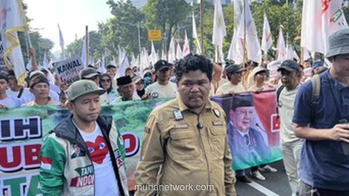 Ribuan Petani dan Pedagang dari Jabodetabek Dukung Program Presiden Prabowo di Patung Kuda