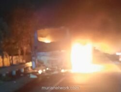 Mikrobus Terbakar di Tol Jakarta-Cikampek KM 55, Pengemudi Selamat Tanpa Luka