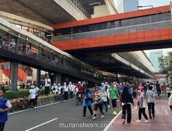 Puluhan Ondel-ondel dan Permainan Tradisional Betawi Meriahkan Car Free Day di Rasuna Said