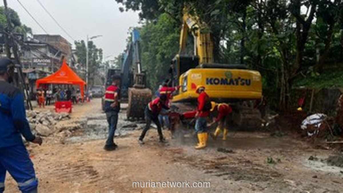 Jalan Raya Lenteng Agung Ambrol, Akses ke Depok Ditutup Total