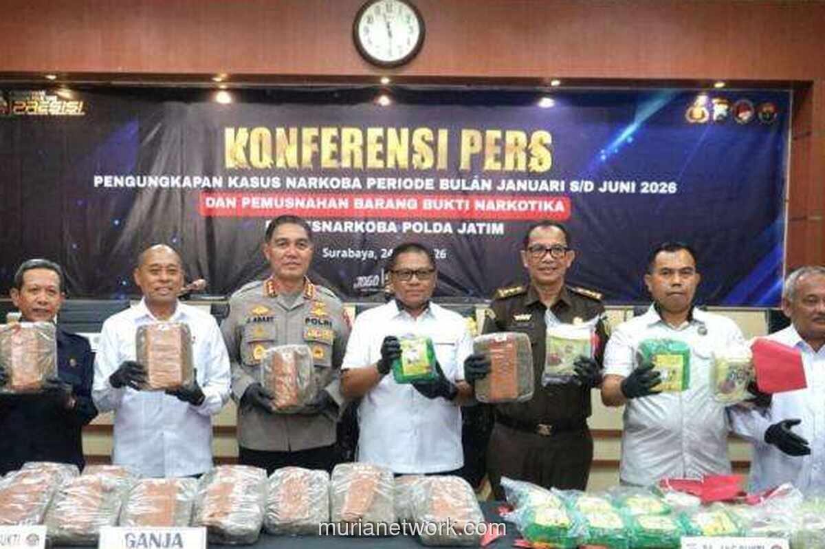 Polda Jatim Ungkap 3.157 Kasus Narkoba dalam Enam Bulan, Sita 22 Kg Kokain dari Jaringan Internasional