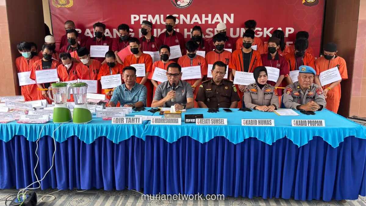 Polda Sumsel Ungkap 25 Kasus Narkoba Sepanjang Juni, Sita Barang Bukti Rp2,29 Miliar