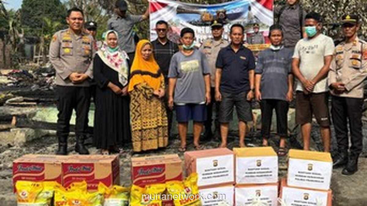 Polres Prabumulih Salurkan Bantuan Sembako dan Tunai untuk Enam Keluarga Korban Kebakaran