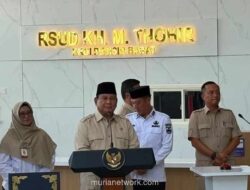 Presiden Prabowo Resmikan RSUD KH Muhammad Thohir di Lampung, Target Renovasi 400 RS dan 10 Ribu Puskesmas