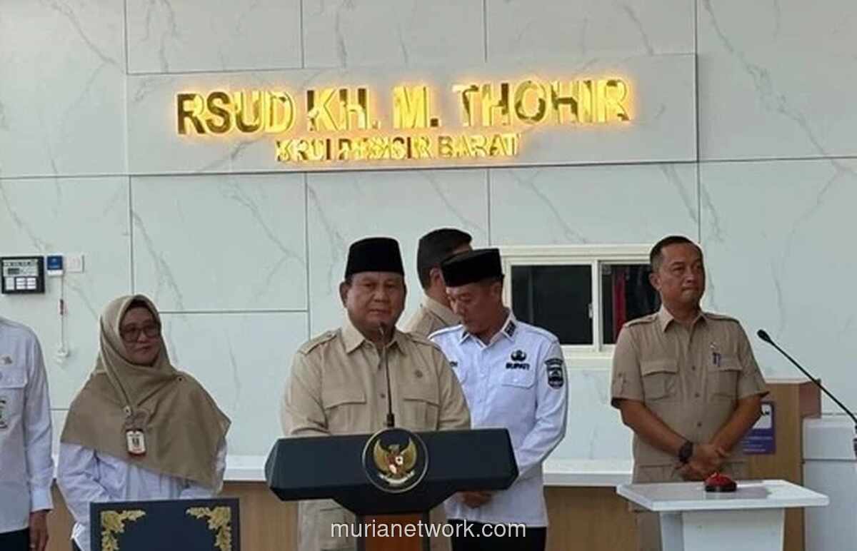 Presiden Prabowo Resmikan RSUD KH Muhammad Thohir di Lampung, Target Renovasi 400 RS dan 10 Ribu Puskesmas