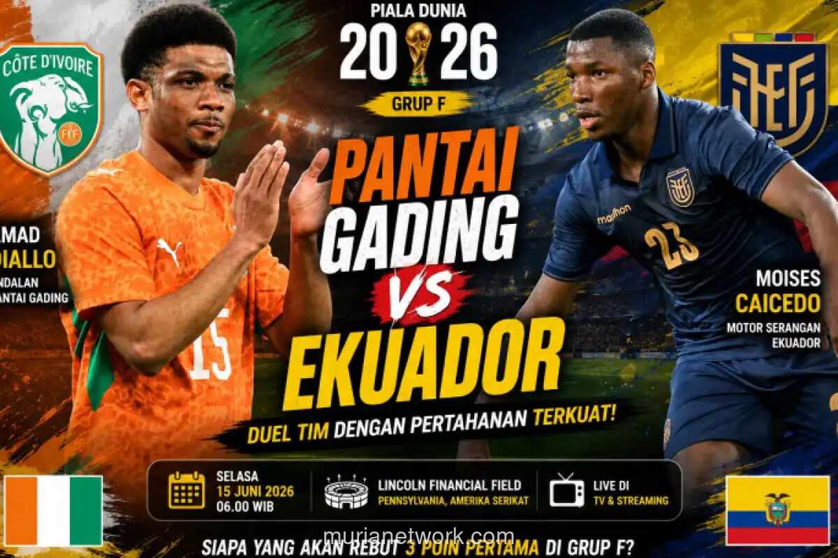 Duel Ketat di Grup E: Pantai Gading Vs Ekuador Sama-Sama Incar Kemenangan Perdana di Piala Dunia 2026