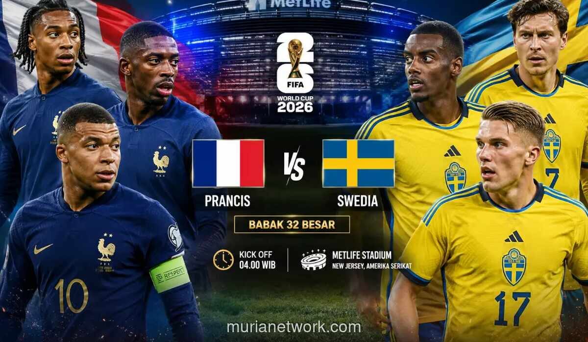 Pranjs vs Swedia di 32 Besar Piala Dunia 2026: Les Bleus Difavoritkan, Swedia Andalkan Serangan Balik
