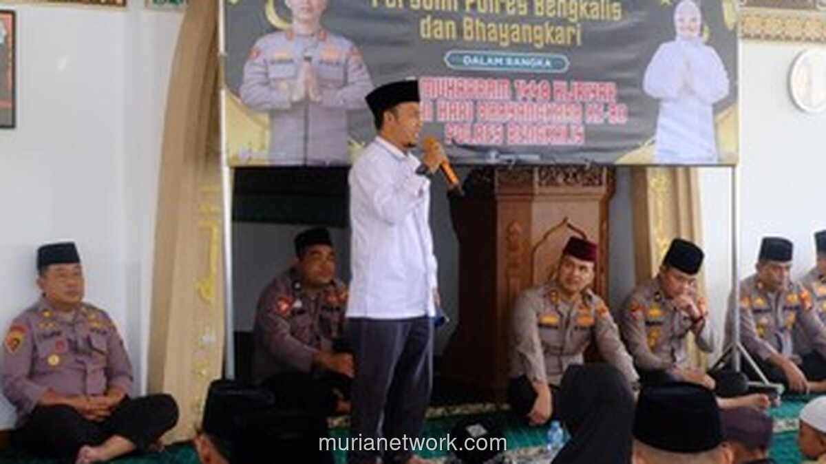 Polres Bengkalis Gelar Doa Bersama dan Santunan Anak Yatim Peringati Tahun Baru Islam 1448 H dan Hari Bhayangkara ke-80