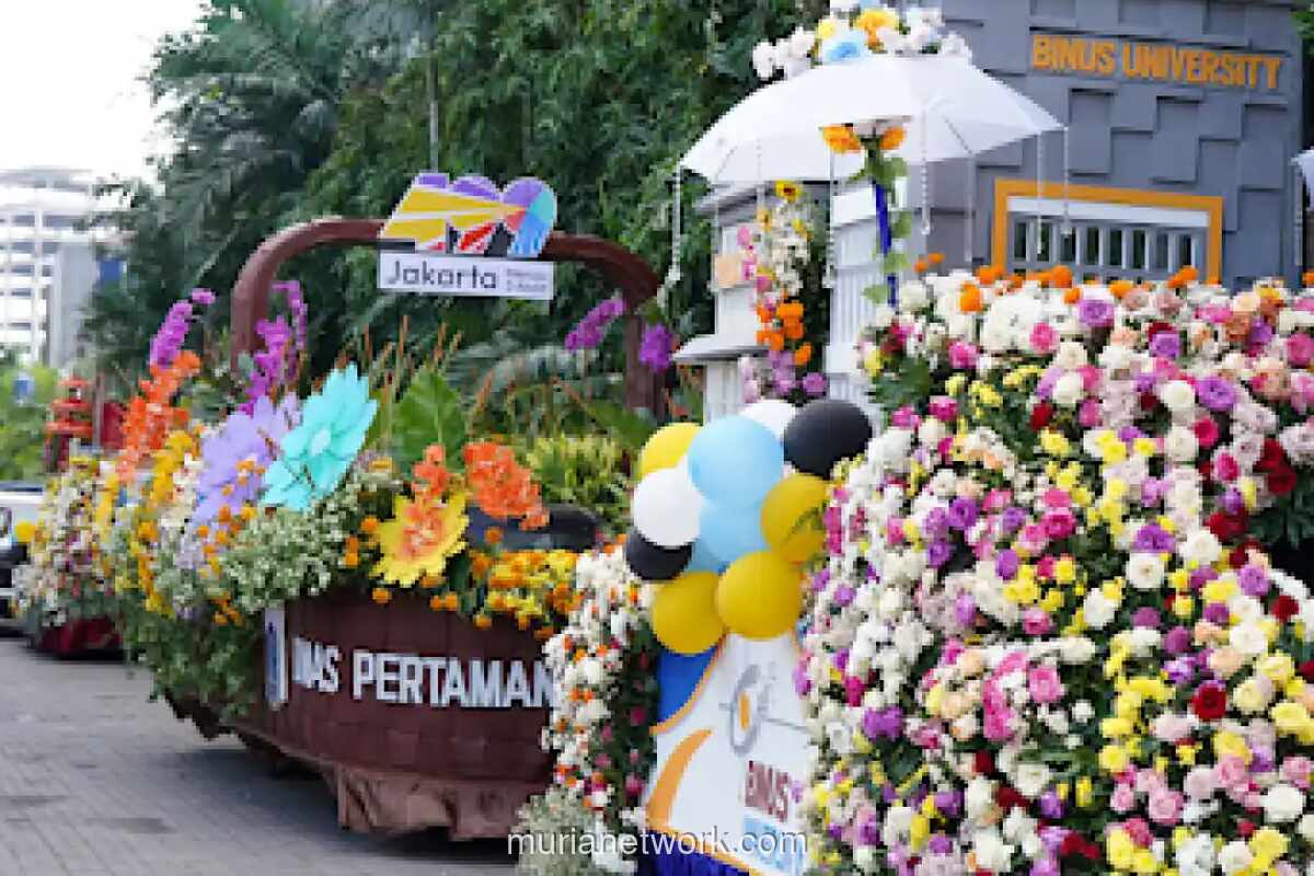 Jakarta International Flower Festival 2026 Digelar, Ribuan Warga Padati Parade Bunga di Rawa Belong