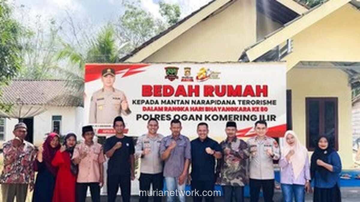 Polres OKI Bedah Rumah Mantan Napi Terorisme demi Percepat Reintegrasi Sosial