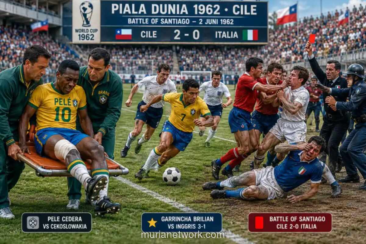 Piala Dunia 1962: Lahirnya Sistem Kartu dari Kekacauan Battle of Santiago