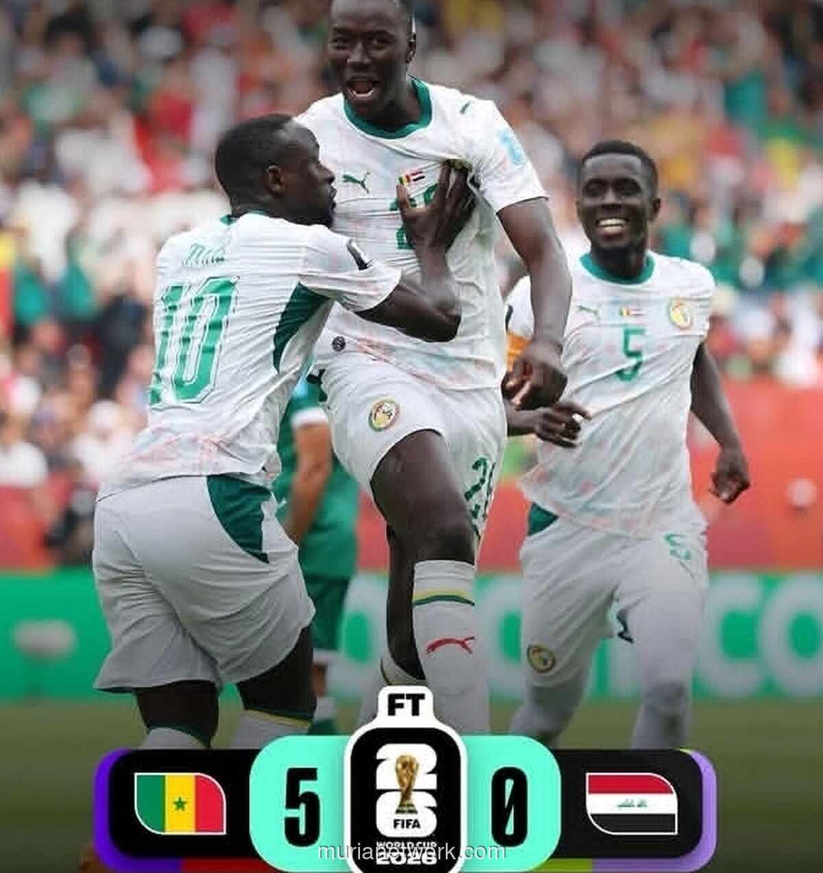 Senegal Hancurkan Irak 5-0, Jaga Asa Lolos ke 32 Besar Piala Dunia 2026