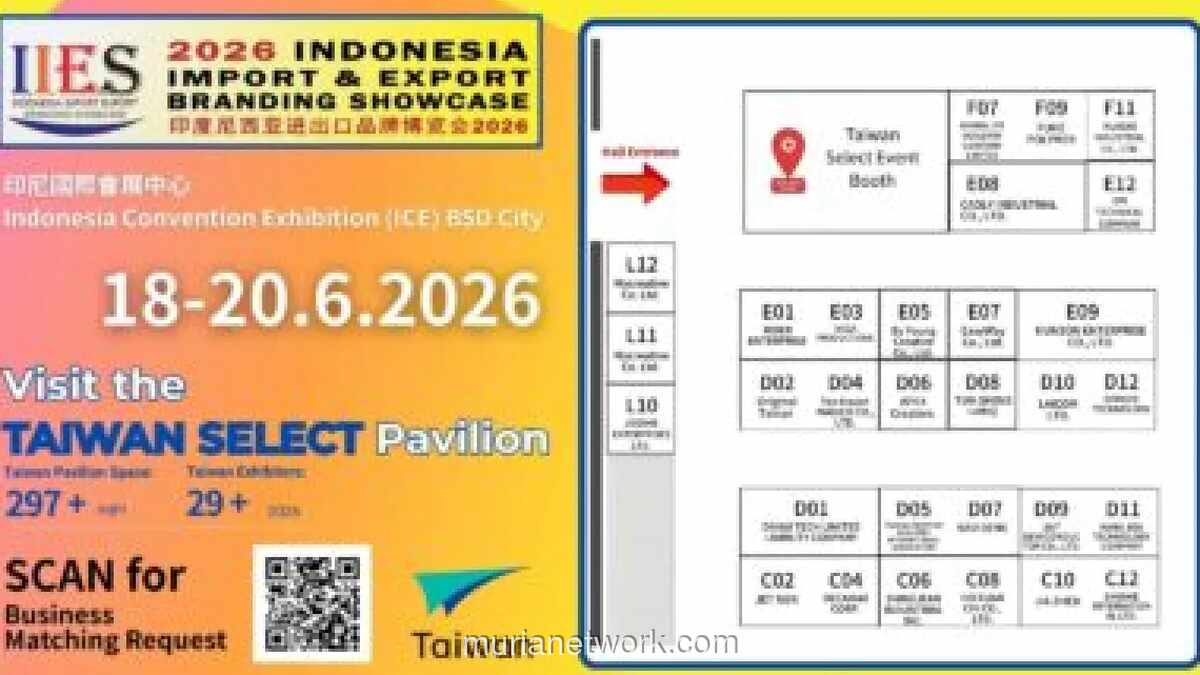 Taiwan untuk Pertama Kalinya Ikut Pameran IIES 2026 di Indonesia, Perkenalkan Produk Kreatif dan Teknologi Pintar