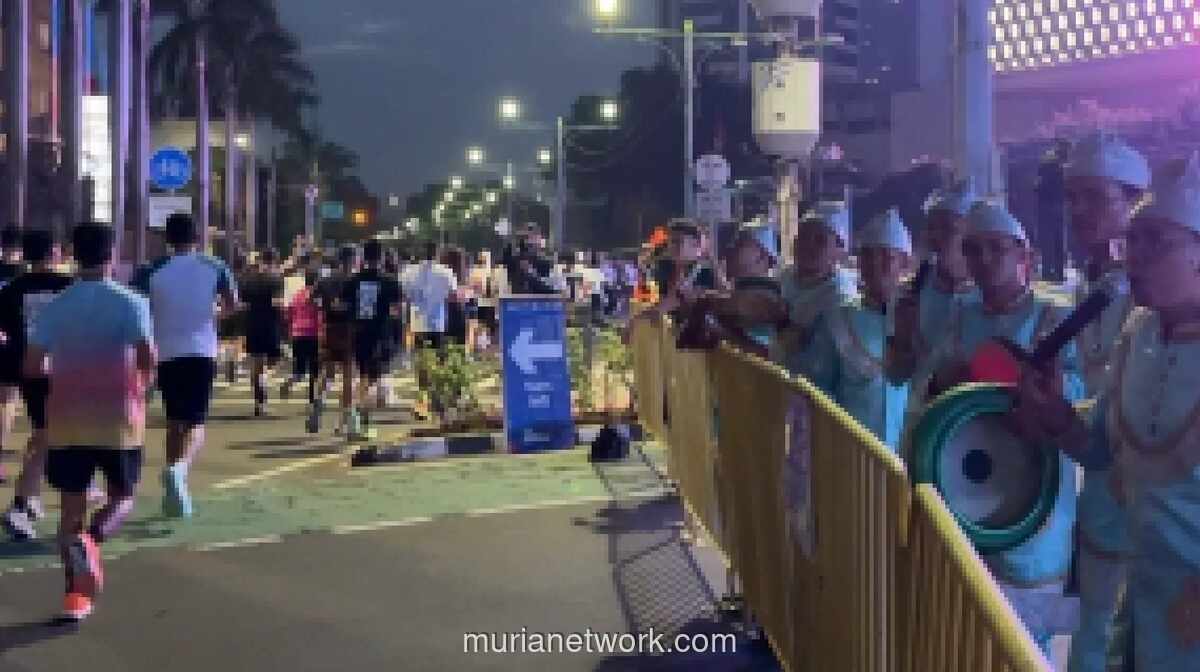 Musik Marawis Kobarkan Semangat Pelari di BTN Jakarta International Marathon 2026