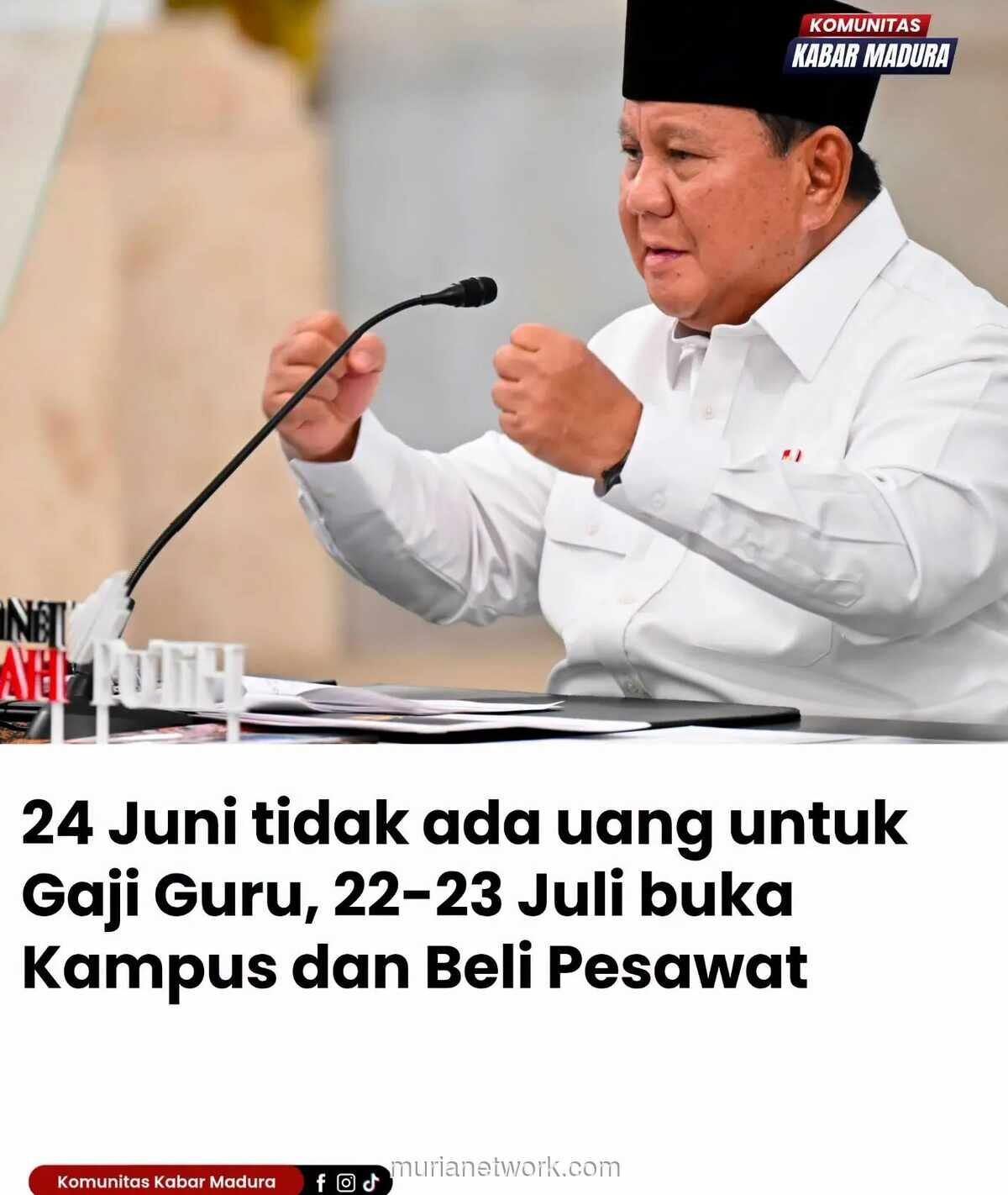Kritik Anggaran Publik: Antara Gaji Guru, Universitas Baru, dan Jet Tempur