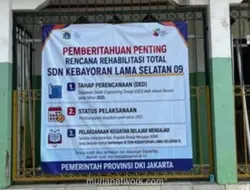 SDN Kebayoran Lama Selatan 09 Roboh Dua Tahun Lalu, Nasib Perbaikan Tak Jelas