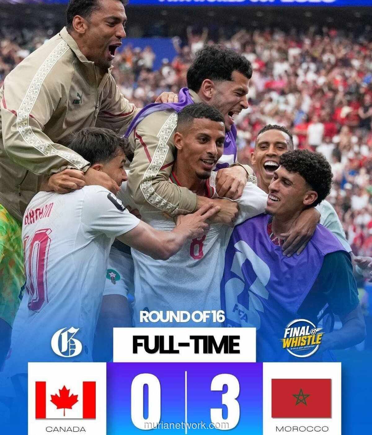 Maroko Hancurkan Kanada 3-0, Catatkan Lima Rekor di Piala Dunia