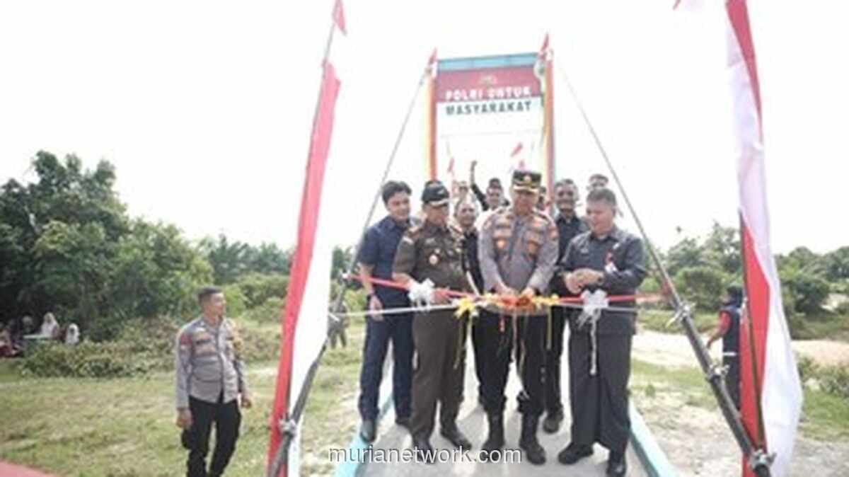 Tujuh Jembatan Merah Putih Presisi di Kuansing Diresmikan, Warga Bersyukur