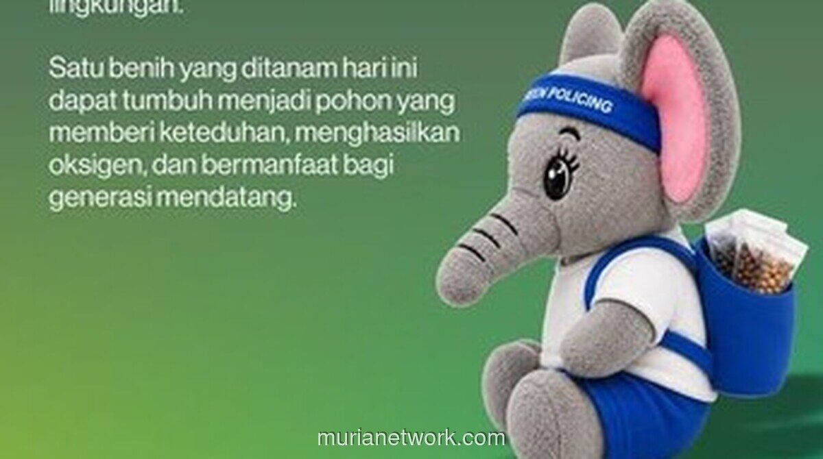 Riau Bhayangkara Run 2026 Bagikan 15.000 Bibit Pohon Trembesi Lewat Boneka Anak Gajah