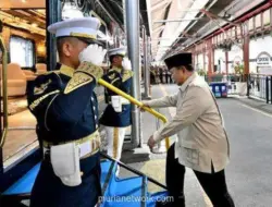 Prabowo Jajal Kereta Mewah Nusantara Explorer Usai Resmikan Stasiun Semarang Tawang