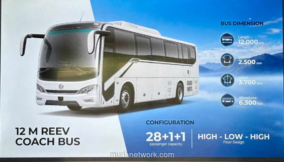 Bus REEV Pertama di Indonesia Siap Meluncur, Mampu Tempuh 1.600 Km