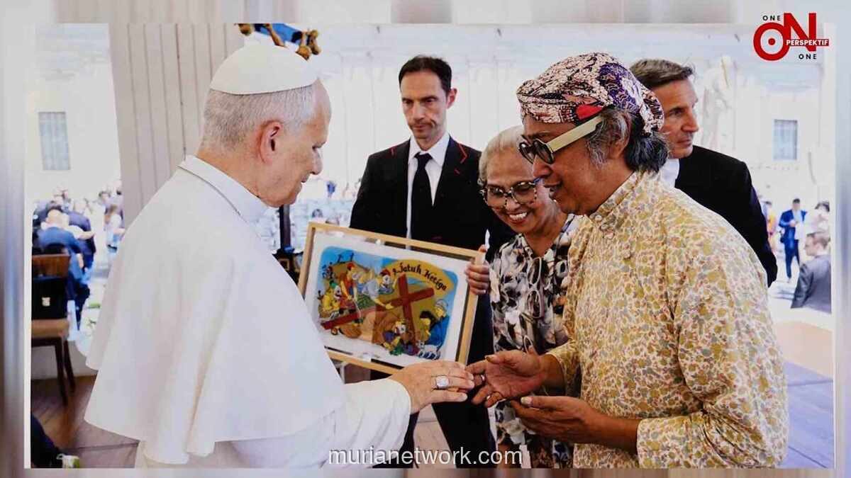 Butet Kartaredjasa Temui Paus Leo XIV di Vatikan, Persembahkan 14 Lukisan Jalan Salih