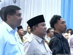 Prabowo Sindir Kedekatan Jaksa Agung dan Kapolri Saat Acara Akad Massal Rumah Subsidi