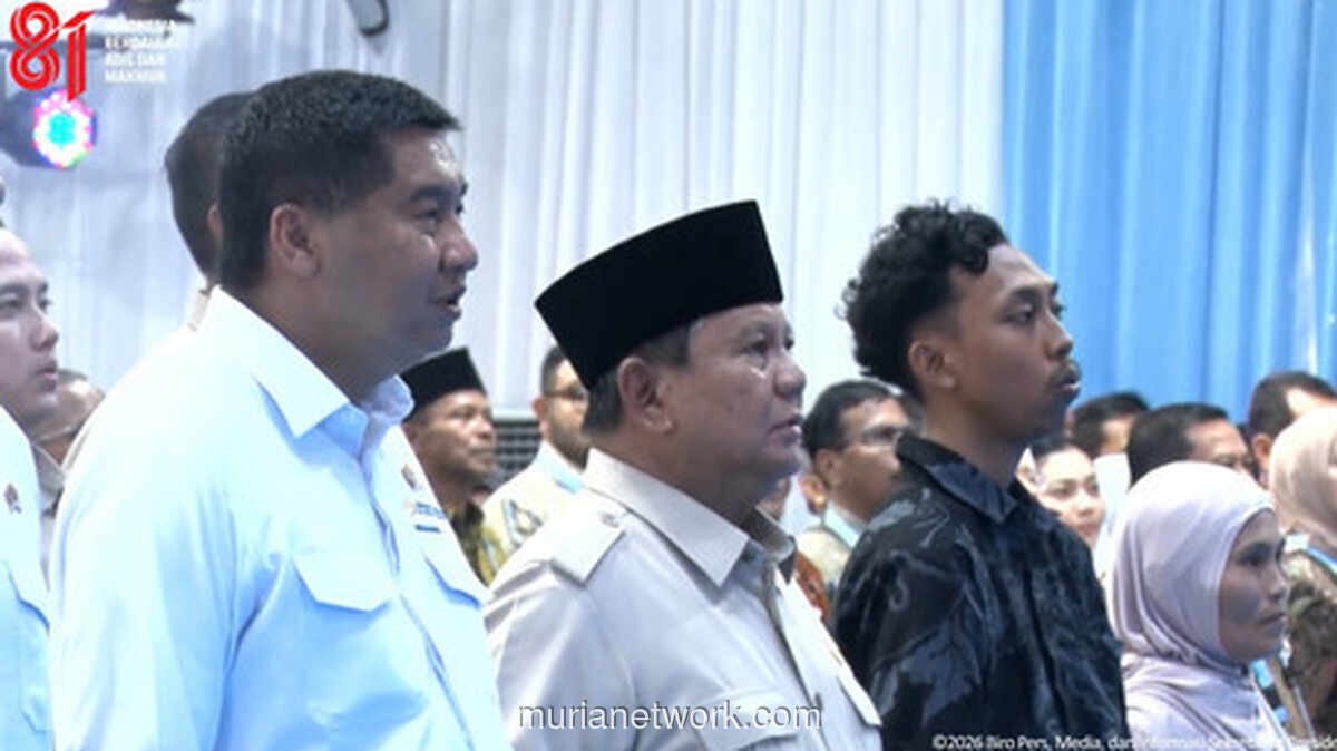 Prabowo Sindir Kedekatan Jaksa Agung dan Kapolri Saat Acara Akad Massal Rumah Subsidi