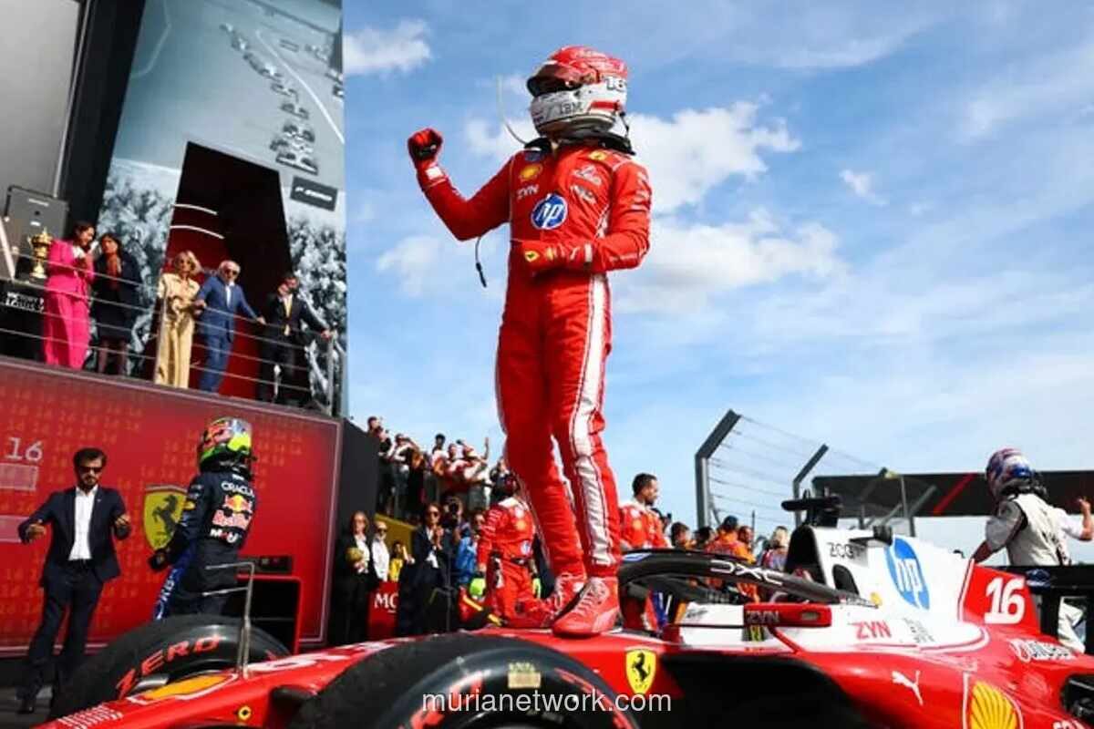 Charles Leclerc Akhiri Puasa Kemenangan di GP Inggris yang Diwarnai Insiden Verstappen