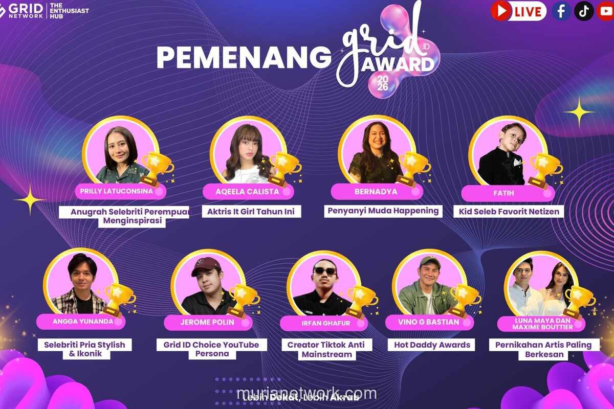 Prilly Latuconsina hingga Jerome Polin Raih Penghargaan di Grid Award 2026