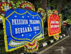 Karangan Bunga Dukungan Berjejer di Depan Ditreskrimsus Polda Metro Jaya Saat Usut Kasus Korupsi
