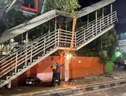 Pembongkaran JPO Tendean Berlanjut, Lalu Lintas ke Blok M Masih Tersendat