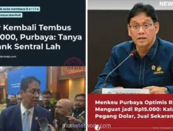 Rupiah Tembus Rp18.000 per Dolar AS, Menkeu Minta Tanya BI