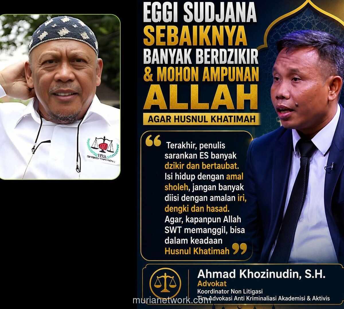 Eggi Sudjana Sebut Akan Dijemput Paksa, Ahmad Khozinudin Bantah Pernah Dipanggil Polisi