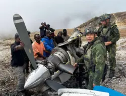 Evakuasi Pesawat Pilatus yang Dibakar TPNPB-OPM di Papua Pegunungan Tersisa Puing