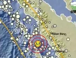 Gempa Magnitudo 3,5 Guncang Pasaman Barat, Tak Berpotensi Tsunami